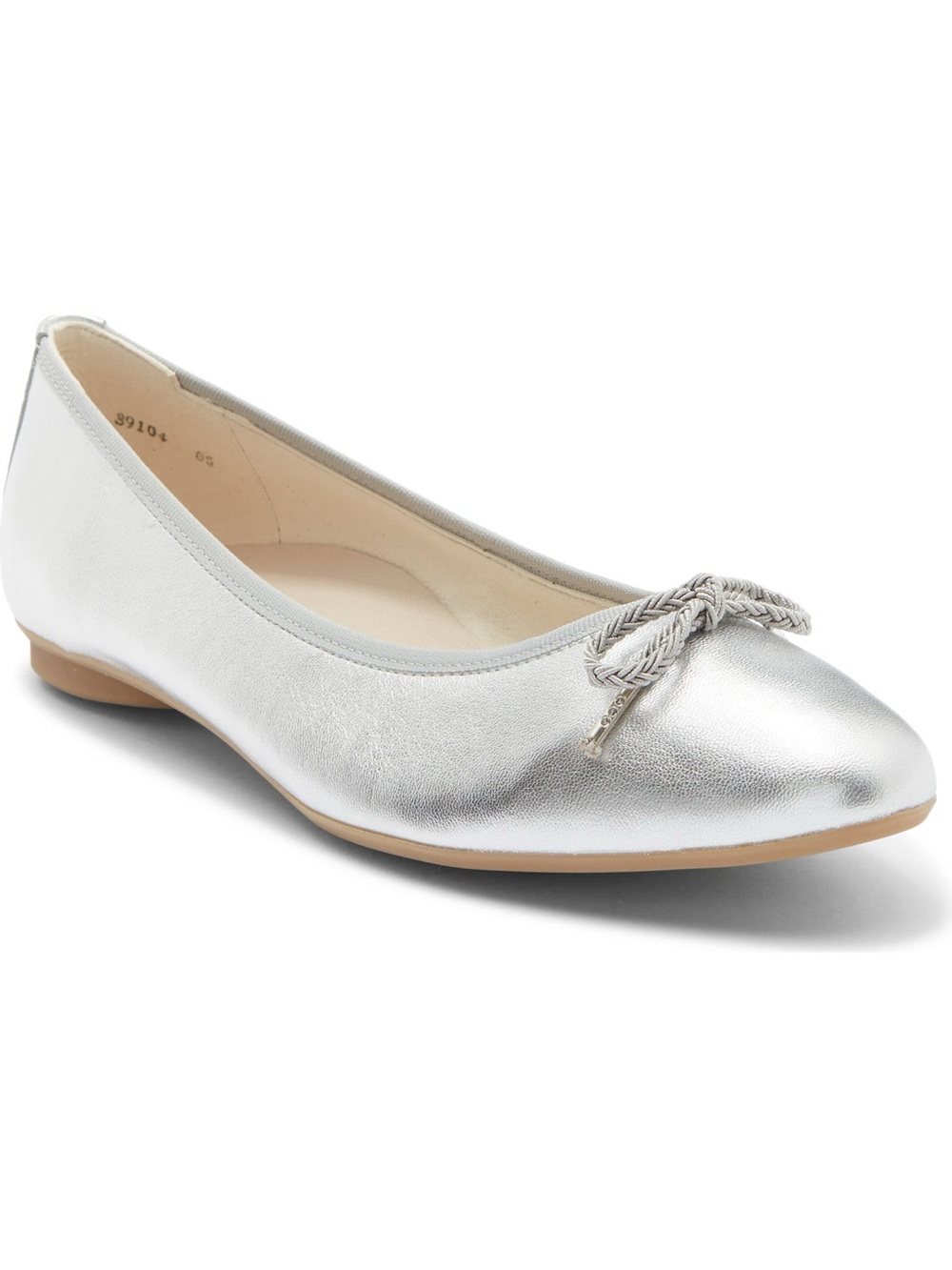 NWOT PAUL GREEN Rylan Ballet Flats in Aluminum Metallic Nappa
Size 8.5 US (6)